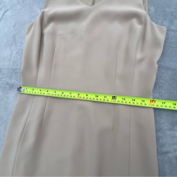 Ann Taylor Classic Beige Sleeveless Sheath Dress - Picture 10 of 13